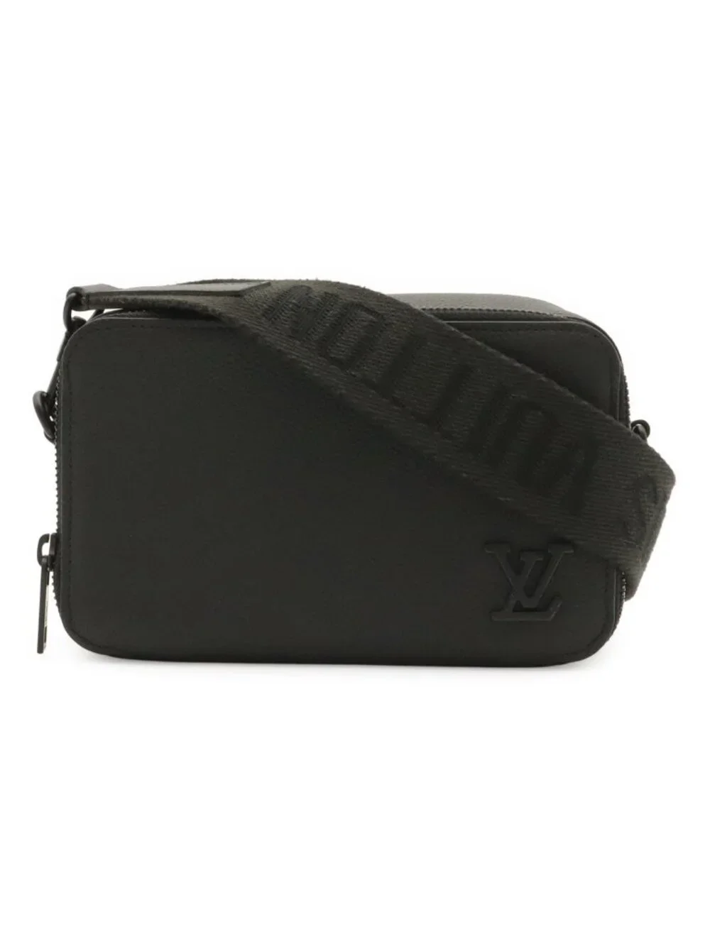 Louis Vuitton LV Aerogram Alpha Wearable Wallet Shoulder Bag 2-Way Clutch Noir